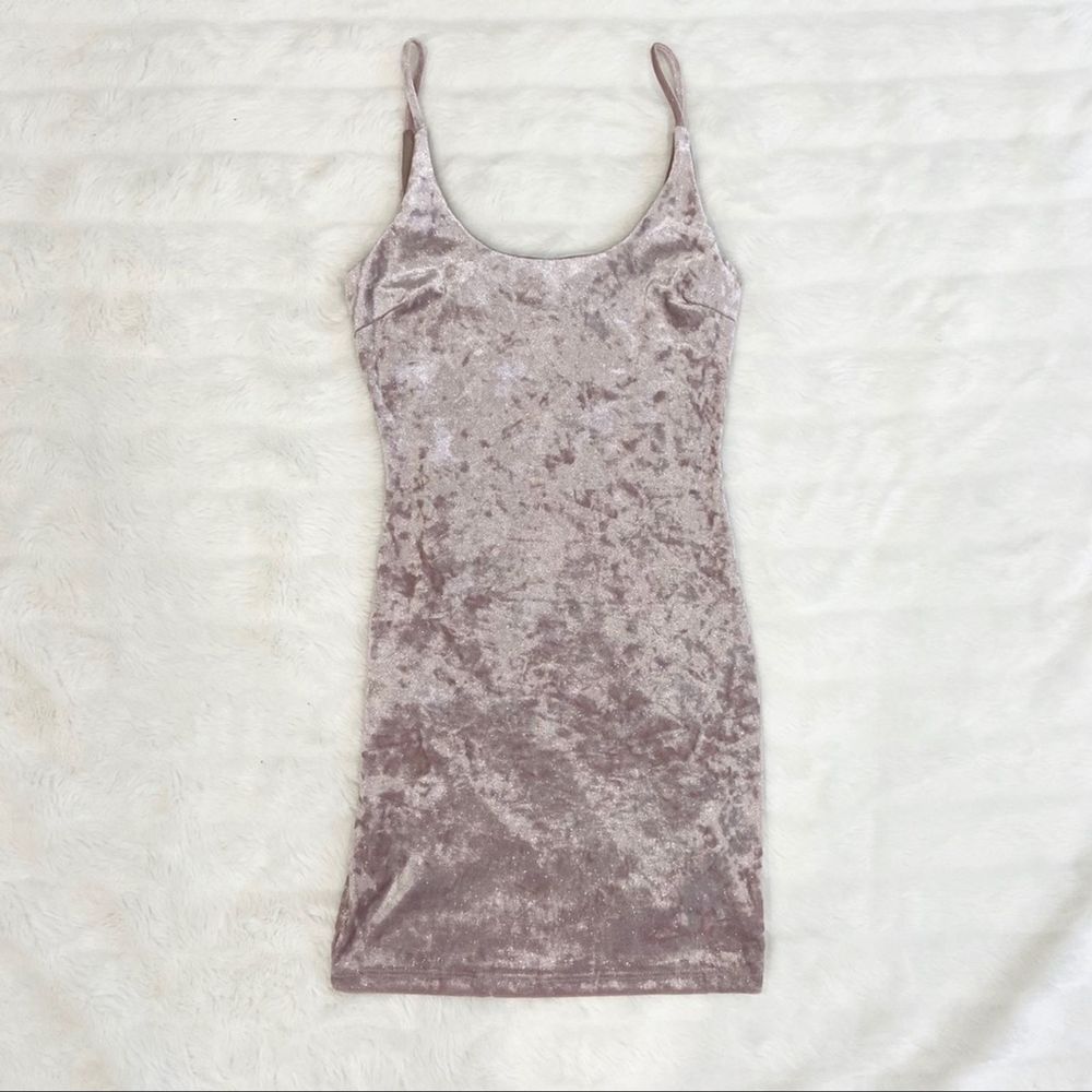 Windsor Pink Shimmer Suede Dress Size S